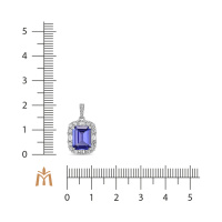 Подвеска с бриллиантами и танзанитом - фото 2