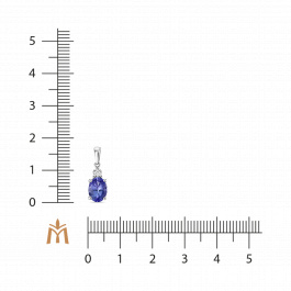 Подвеска с бриллиантом и танзанитом