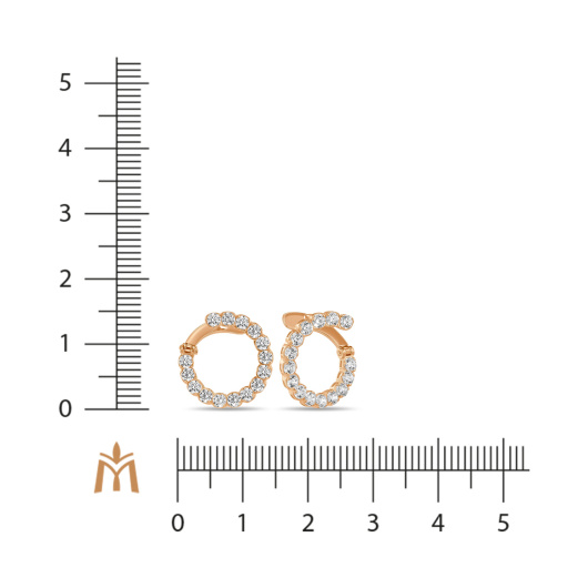 Серьги с фианитами