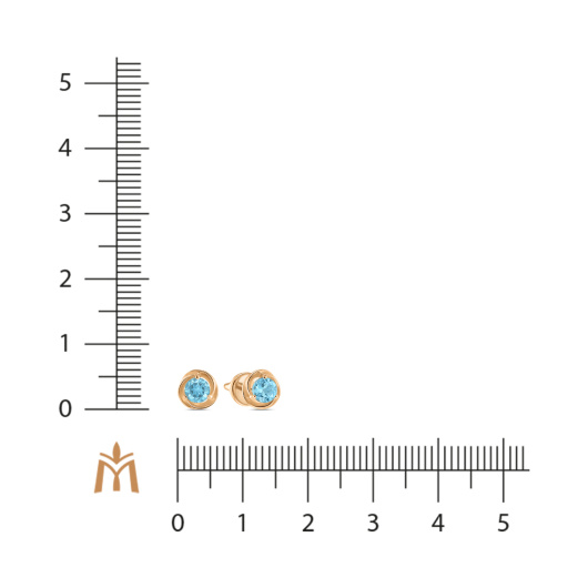 Серьги с топазами