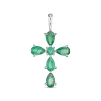 Крест с изумрудами - фото 1