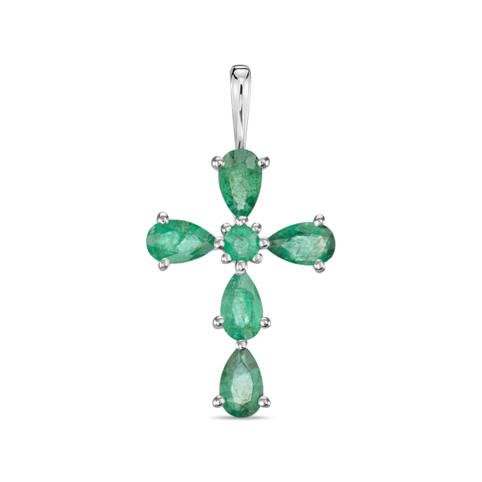 Крест с изумрудами - фото 1