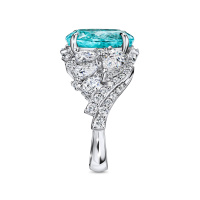 Кольцо с бриллиантами и турмалинами параиба - фото 3