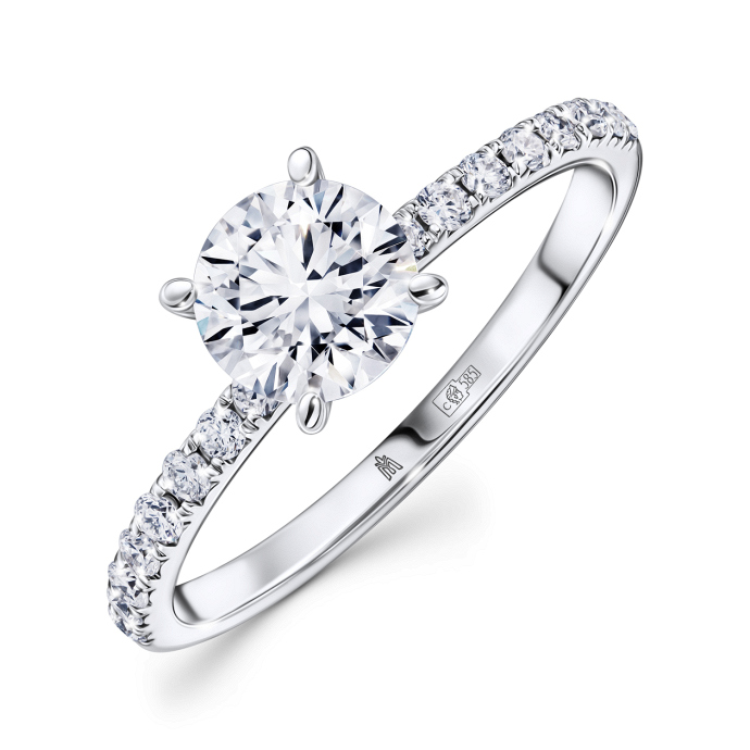 Кольцо с бриллиантом - фото 1