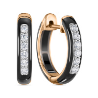 Серьги с керамикой и бриллиантами - фото 1 Серьги с керамикой и бриллиантами - фото 1