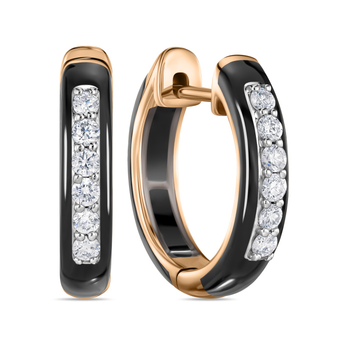 Серьги с керамикой и бриллиантами - фото 1 Серьги с керамикой и бриллиантами - фото 1