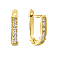 Серьги с фианитами - фото 1