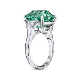 Кольцо с бриллиантами и турмалином