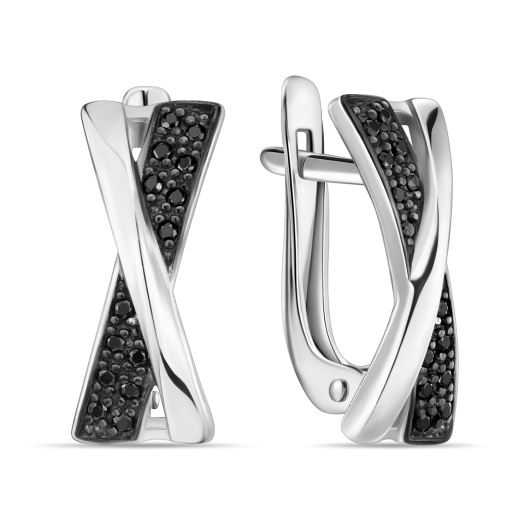 Серьги с фианитами