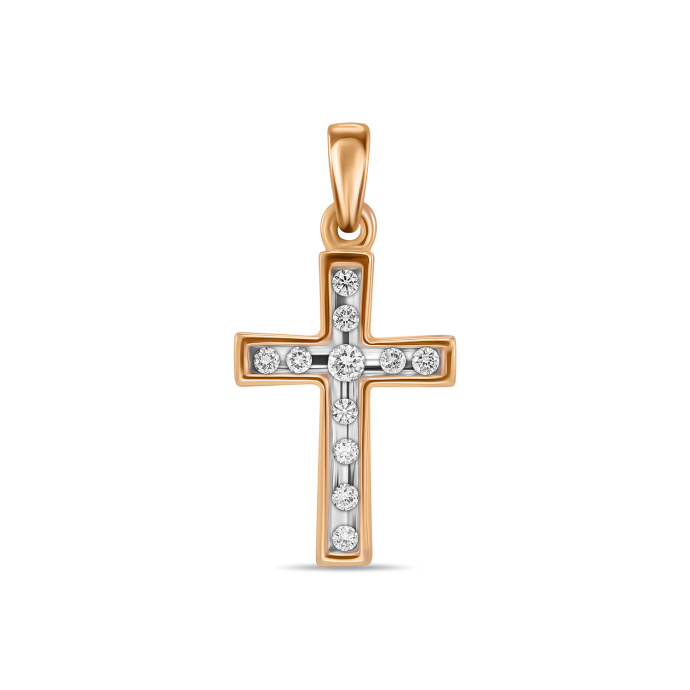 Крест с бриллиантами - фото 1