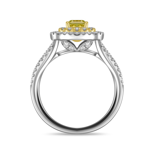 Кольцо с бриллиантами и облагороженными бриллиантами