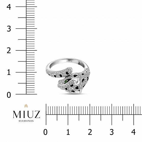Кольцо с цветными бриллиантами, бриллиантами и эмалью R01-SS-35600 - Фото 2