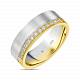 Обручальное кольцо из белого и желтого золота с 13 бриллиантами R4208-11566.3WG13-02 - Фото 1