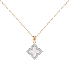 Колье с бриллиантами и перламутром