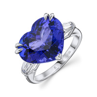 Кольцо с бриллиантом и танзанитом - фото 1 Кольцо с бриллиантом и танзанитом - фото 1