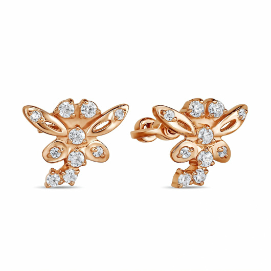 Серьги с фианитом