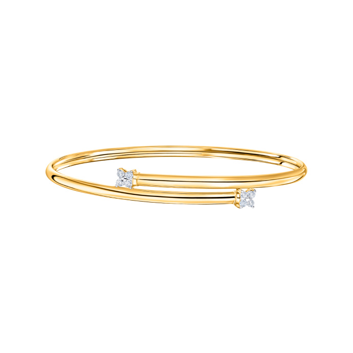 Браслет жесткий с фианитами - фото 1