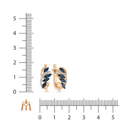 Серьги с бриллиантами и сапфирами