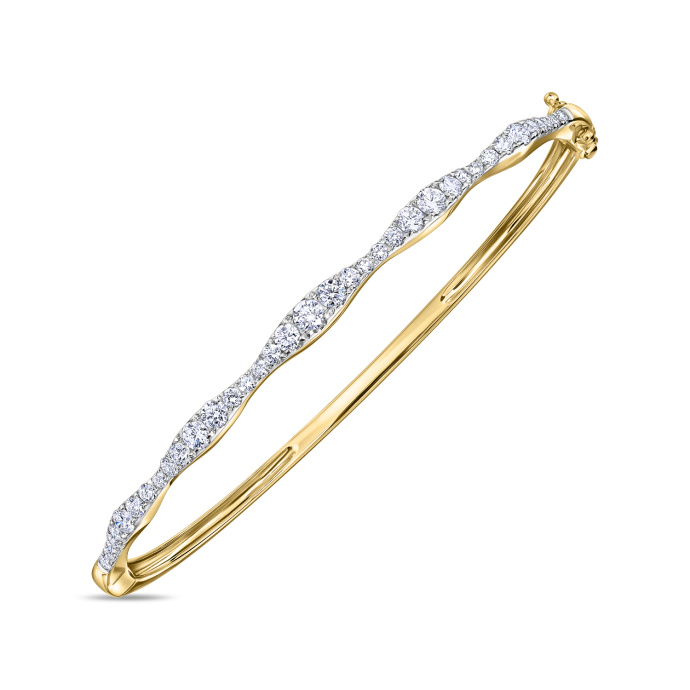 Браслет жесткий с бриллиантом - фото 1 Браслет жесткий с бриллиантом - фото 1