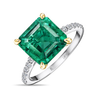 Кольцо с изумрудом и бриллиантом - фото 1 Кольцо с изумрудом и бриллиантом - фото 1