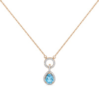 Колье с бриллиантами и топазом - фото 1 Колье с бриллиантами и топазом - фото 1