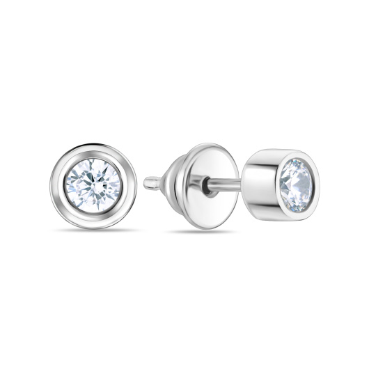 Серьги с фианитами