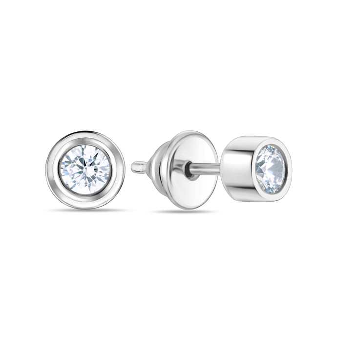 Серьги с фианитами - фото 1