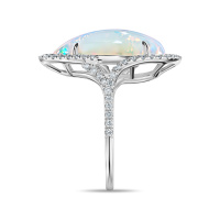 Кольцо с бриллиантами и опалом - фото 2 Кольцо с бриллиантами и опалом - фото 2