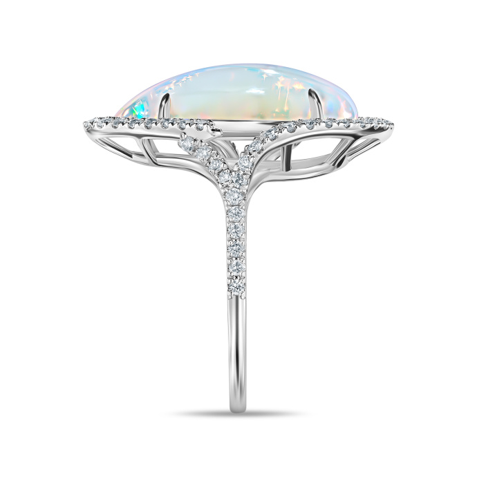 Кольцо с бриллиантами и опалом - фото 2 Кольцо с бриллиантами и опалом - фото 2