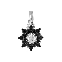 Подвеска с бриллиантом и цветными сапфирами - фото 1