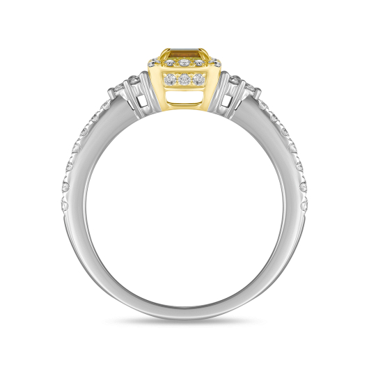 Кольцо с бриллиантами и облагороженными бриллиантами