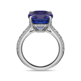 Кольцо с танзанитом и бриллиантами