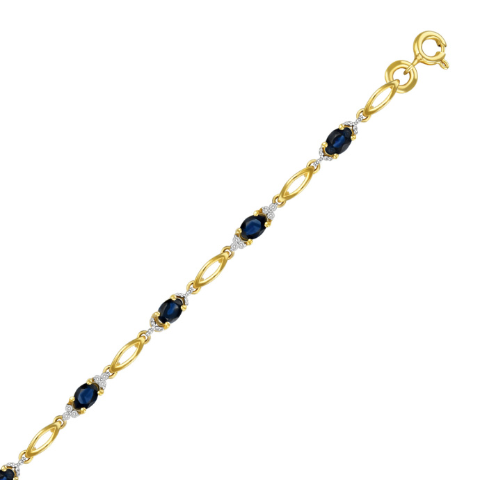 Браслет с бриллиантами и сапфирами - фото 1 Браслет с бриллиантами и сапфирами - фото 1