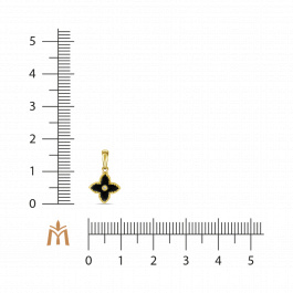 Подвеска с бриллиантом и эмалью