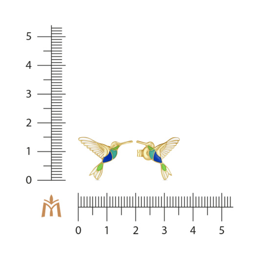 Серьги с эмалью