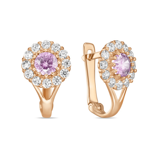 Серьги с фианитом