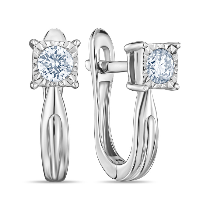 Серьги с бриллиантом - фото 1 Серьги с бриллиантом - фото 1