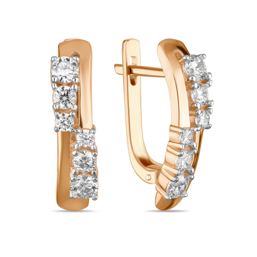 Серьги с фианитом