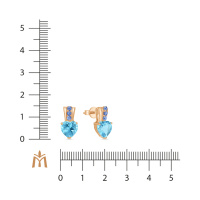 Серьги с топазом и цветными сапфирами - фото 3 Серьги с топазом и цветными сапфирами - фото 3