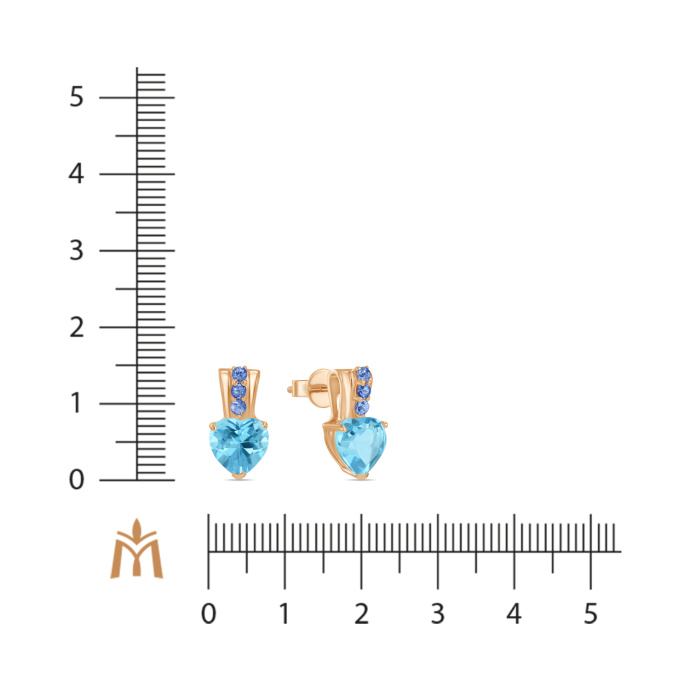Серьги с топазом и цветными сапфирами - фото 3 Серьги с топазом и цветными сапфирами - фото 3