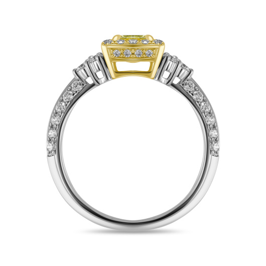 Кольцо с бриллиантами и облагороженными бриллиантами