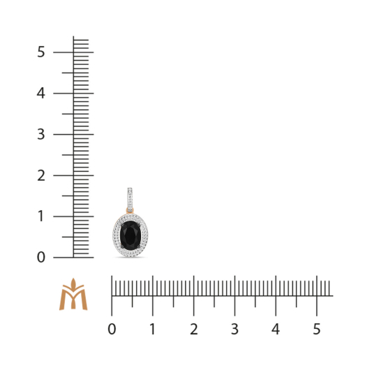 Подвеска с цветными сапфирами