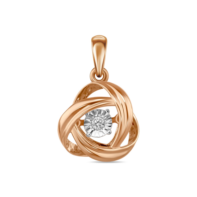 Подвеска с бриллиантом - фото 1