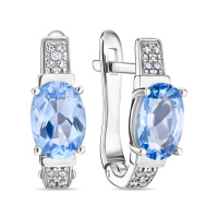 Серьги с бриллиантами и топазами - фото 1 Серьги с бриллиантами и топазами - фото 1