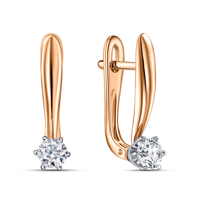 Серьги с бриллиантами - фото 1