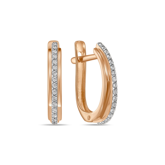 Серьги с фианитами