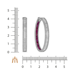 Серьги с бриллиантами и рубинами