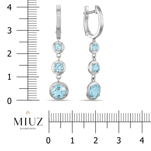 Серьги с топазами