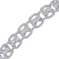 Браслет жесткий с бриллиантами - фото 1