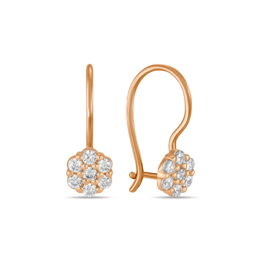 Серьги с фианитами